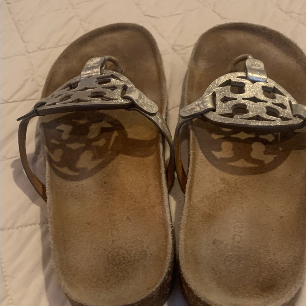 Tory Burch Silver Sandals